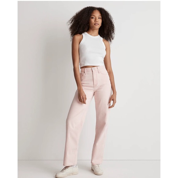 Madewell Pink Flare & Wide Leg Jeans - Picture 1 of 10